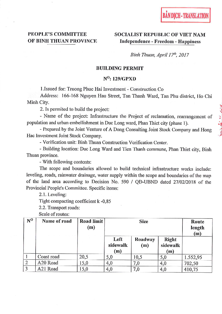 The Document No 129/GPXD